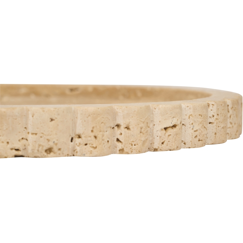 Meridian Furniture Lysander Beige Travertine Tray