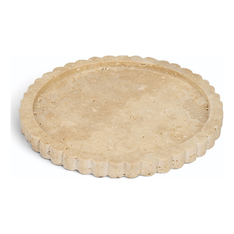 Meridian Furniture Lysander Beige Travertine Tray