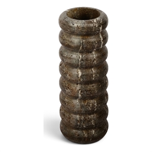 Meridian Furniture Rousse Grey Travertine Vase