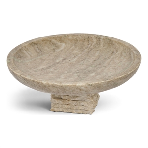 Meridian Furniture Colannade Beige Genuine Marble Bowl