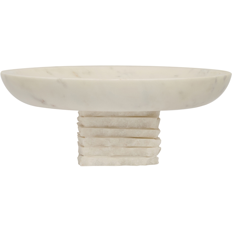 Meridian Furniture Colannade White Genuine Marble Bowl