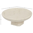 Meridian Furniture Colannade White Genuine Marble Bowl