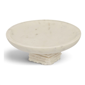 Meridian Furniture Colannade White Genuine Marble Bowl