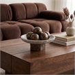 Meridian Furniture Colannade Grey Genuine Travertine Bowl