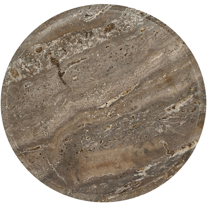 Meridian Furniture Colannade Grey Genuine Travertine Bowl