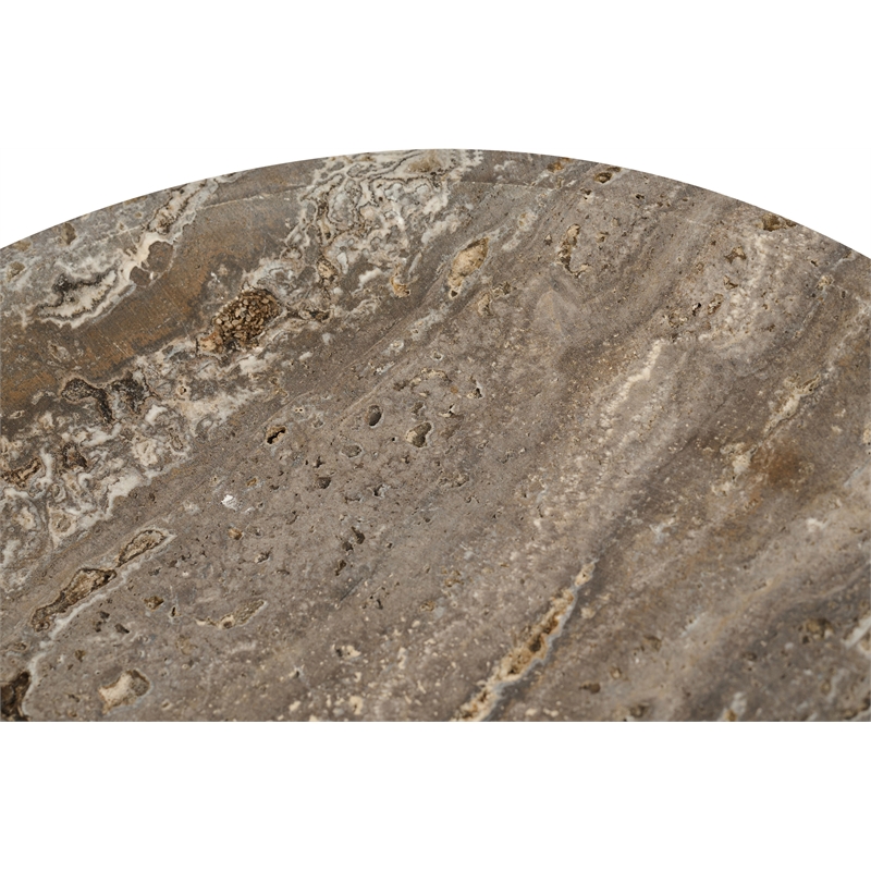 Meridian Furniture Colannade Grey Genuine Travertine Bowl