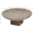 Meridian Furniture Colannade Grey Genuine Travertine Bowl