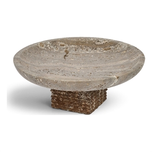 Meridian Furniture Colannade Grey Genuine Travertine Bowl