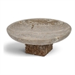 Meridian Furniture Colannade Grey Genuine Travertine Bowl