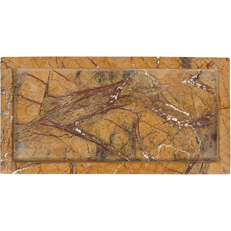 Meridian Furniture Nolan Brown Genuine Marble Tray