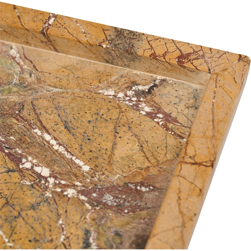 Meridian Furniture Nolan Brown Genuine Marble Tray