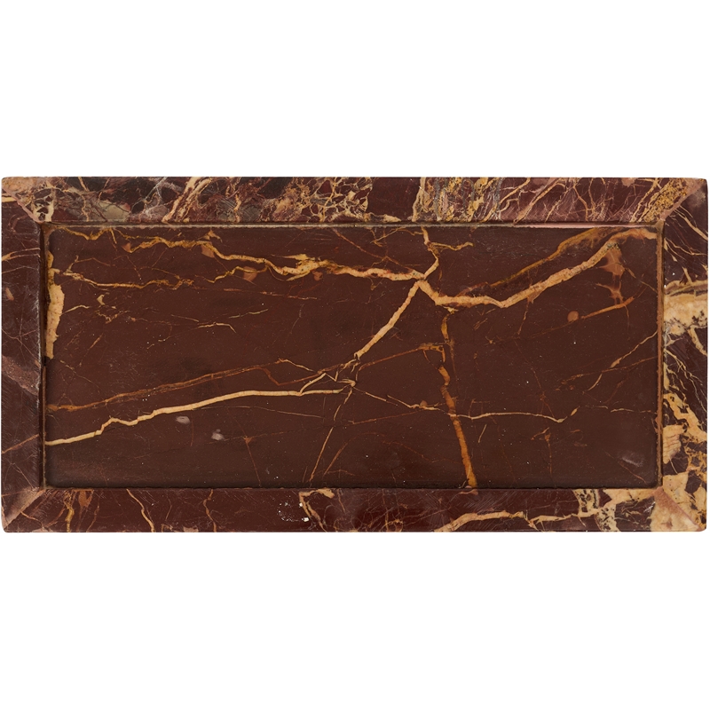 Meridian Furniture Nolan Cherry Genuine Marble Tray
