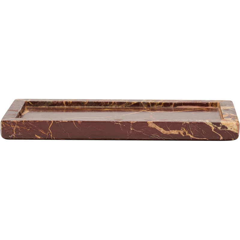 Meridian Furniture Nolan Cherry Genuine Marble Tray
