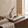 Meridian Furniture Nolan White Genuine Marble Tray