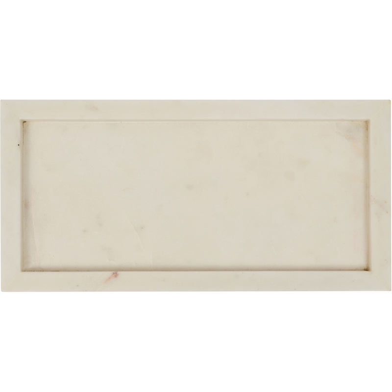 Meridian Furniture Nolan White Genuine Marble Tray