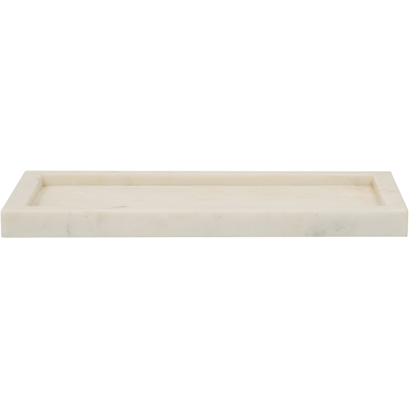 Meridian Furniture Nolan White Genuine Marble Tray