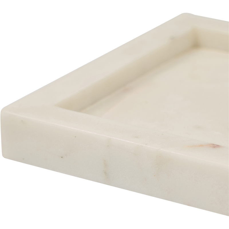 Meridian Furniture Nolan White Genuine Marble Tray