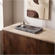 Meridian Furniture Nolan Grey Genuine Travertine Tray