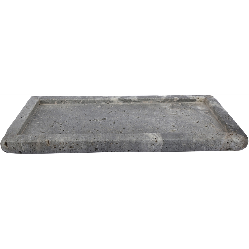 Meridian Furniture Nolan Grey Genuine Travertine Tray
