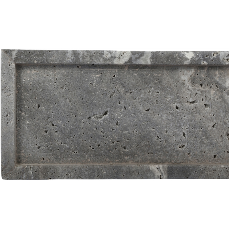 Meridian Furniture Nolan Grey Genuine Travertine Tray