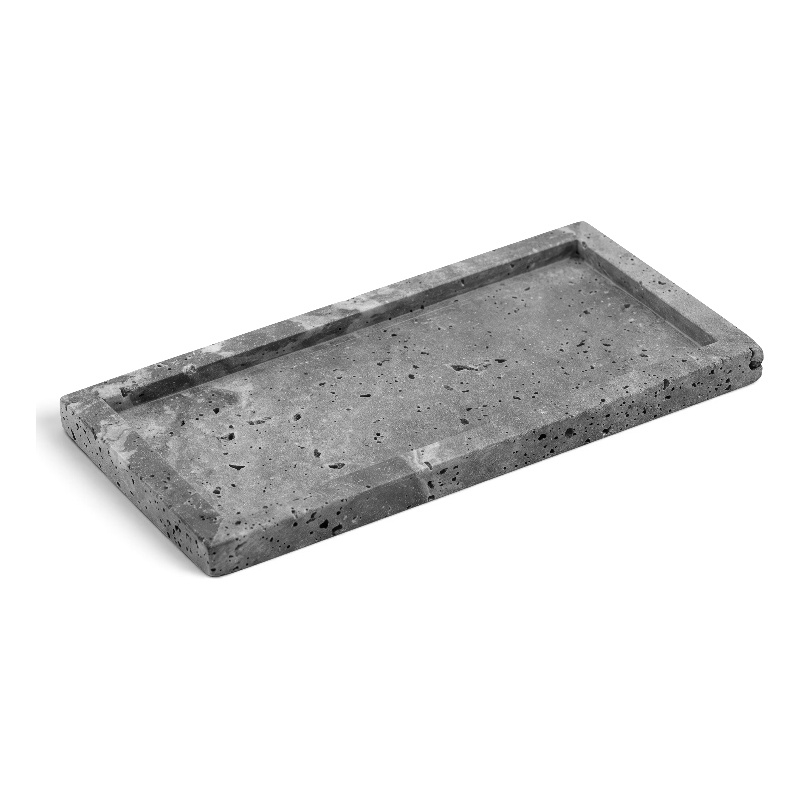 Meridian Furniture Nolan Grey Genuine Travertine Tray