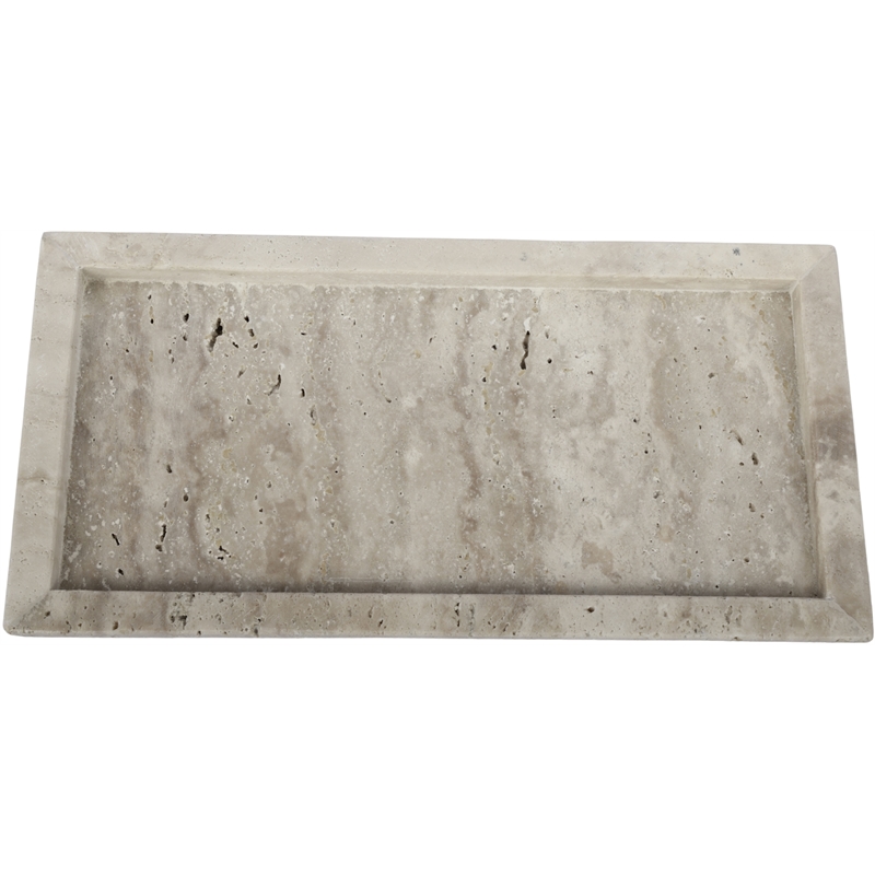 Meridian Furniture Nolan Beige Genuine Travertine Tray