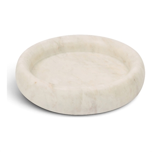 Meridian Furniture Orelia White Genuine Marble Tray