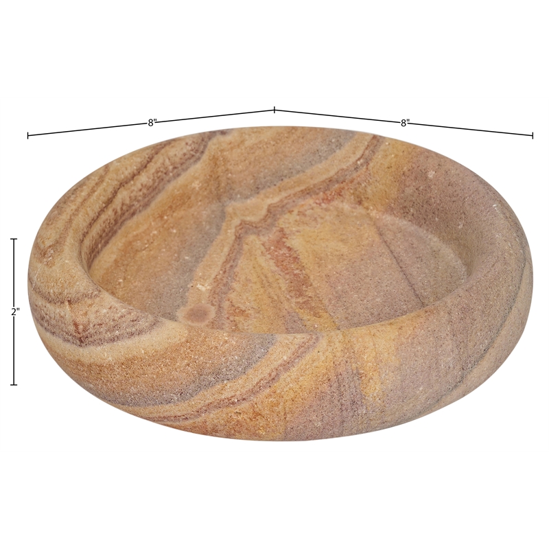 Meridian Furniture Orelia Sand Genuine Sandstone Tray