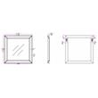 Camden Isle Dartmouth Square Frame Wall Mirror with Beveled Mirrored Glass