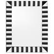 Camden Isle Mirrored Glass Clear and Black Waves Wall Mirror