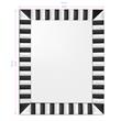 Camden Isle Mirrored Glass Clear and Black Waves Wall Mirror