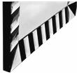 Camden Isle Mirrored Glass Clear and Black Waves Wall Mirror