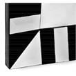 Camden Isle Mirrored Glass Clear and Black Waves Wall Mirror