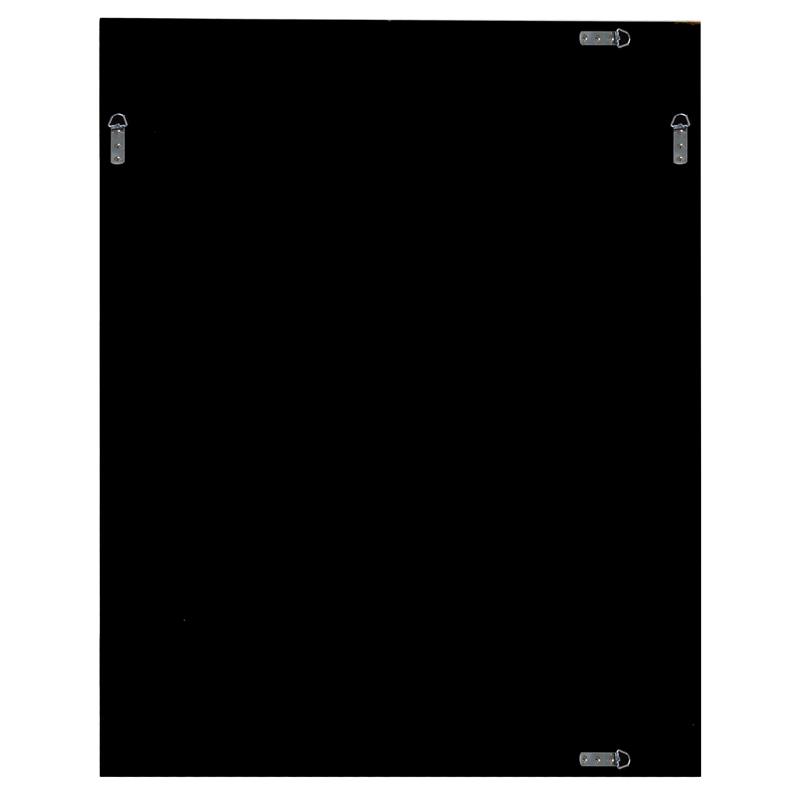 Camden Isle Mirrored Glass Clear and Black Waves Wall Mirror