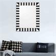 Camden Isle Mirrored Glass Clear and Black Waves Wall Mirror