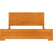 Camden Isle Oxford Wooden Brown Oak Twin Bed with Complete Slat System
