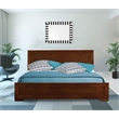 Camden Isle Oxford Wooden Brown Walnut King Bed with Complete Slat System