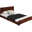 Camden Isle Oxford Wooden Brown Walnut King Bed with Complete Slat System