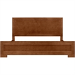 Camden Isle Oxford Wooden Brown Walnut King Bed with Complete Slat System
