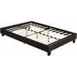 Camden Isle Acton Upholstered Black Faux Leather Queen Platform Bed