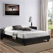 Camden Isle Acton Upholstered Black Faux Leather King Platform Bed