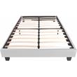 Camden Isle Acton Upholstered White Faux Leather Queen Platform Bed