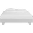 Camden Isle Acton Upholstered White Faux Leather Queen Platform Bed