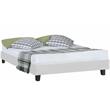 Camden Isle Acton Upholstered White Faux Leather Queen Platform Bed