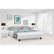 Camden Isle Acton Upholstered White Faux Leather Queen Platform Bed
