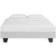 Camden Isle Acton Upholstered White Faux Leather King Platform Bed