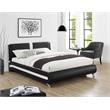 Camden Isle Carlton Black Faux Leather Upholstered Queen Bed