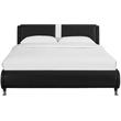 Camden Isle Carlton Upholstered Black Faux Leather King Platform Bed