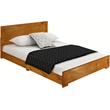 Camden Isle Queen Brown Oak Finish Trent Wooden Platform Bed