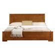 Camden Isle Queen Brown Oak Finish Trent Wooden Platform Bed